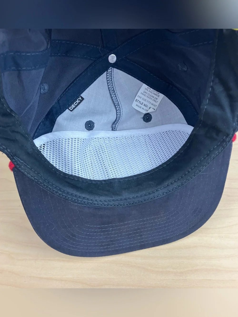 FLYN Snapback Rope Trucker Hat Navy Blue Pig Patch Logo